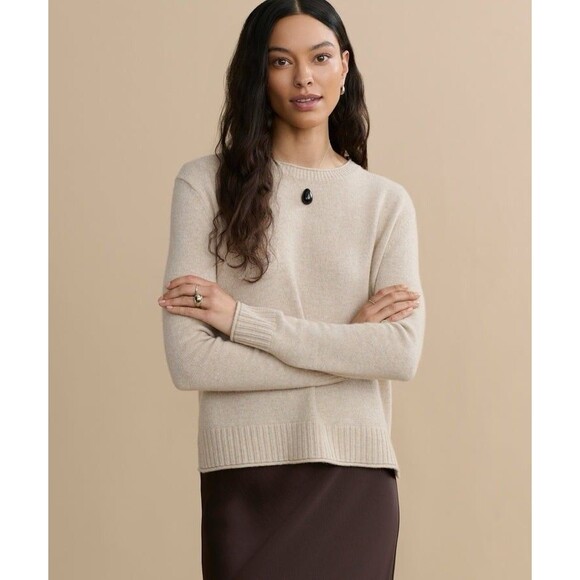 Jenni Kayne Everyday Sweater  Size XXL Beige Wool Blend Knit Sweater - Picture 4 of 12